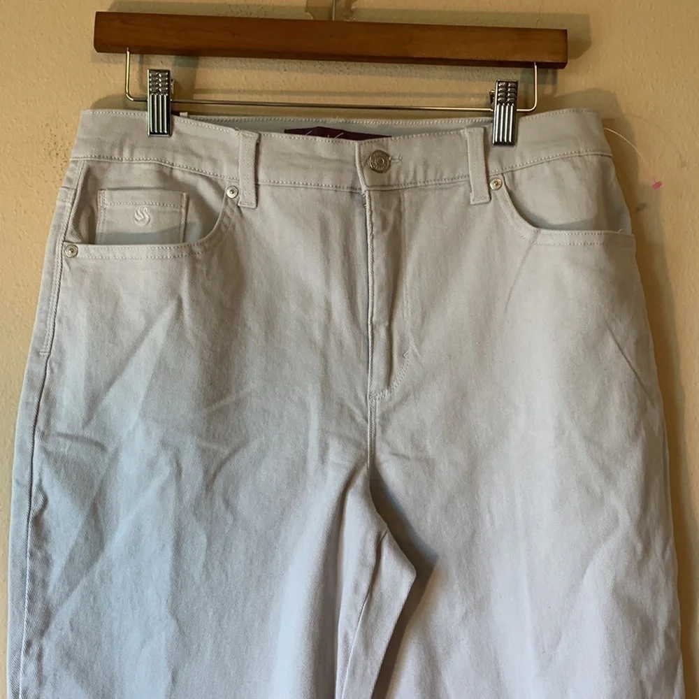 NWT Gloria Vanderbilt Amanda High Rise Tapered Jeans Grey Opal Sz 10 Avg Classic - Picture 9 of 14